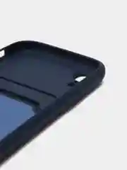 Темно-синий силиконовый чехол для iPhone XR (Айфон ХР) с карманом для карт, чехол на айфон