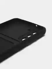 Черный чехол для Samsung Galaxy S21 FE, S21FE (Самсунг С21 ФЕ, С21ФЕ) силиконовый, с карманом