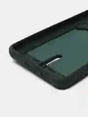 Тёмно-зелёный чехол для Samsung Galaxy S21 FE, S21FE (Самсунг С21 ФЕ, С21ФЕ) силиконовый, с карманом