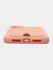 Пудровый силиконовый чехол для Apple  iPhone 11 (Айфон 11), чехол на айфон 11 с карманом