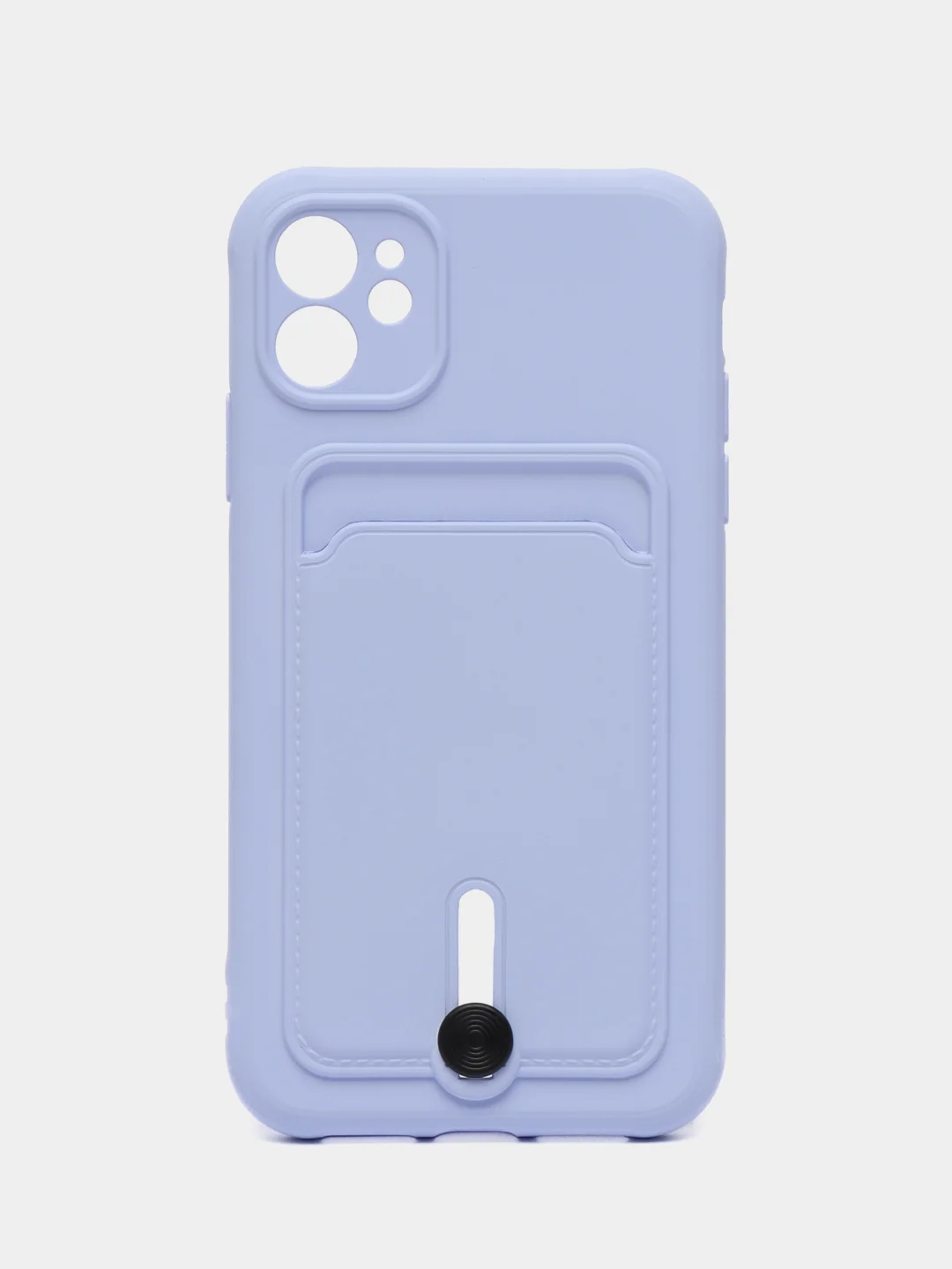 Лавандовый силиконовый чехол для Apple iPhone 11 (Айфон 11), чехол на айфон 11 с карманом