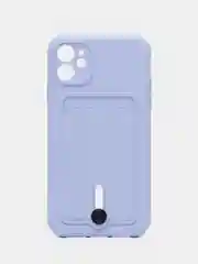 Лавандовый силиконовый чехол для Apple  iPhone 11 (Айфон 11), чехол на айфон 11 с карманом