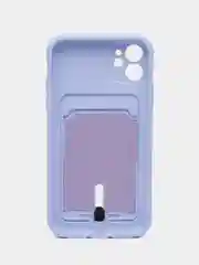 Лавандовый силиконовый чехол для Apple  iPhone 11 (Айфон 11), чехол на айфон 11 с карманом