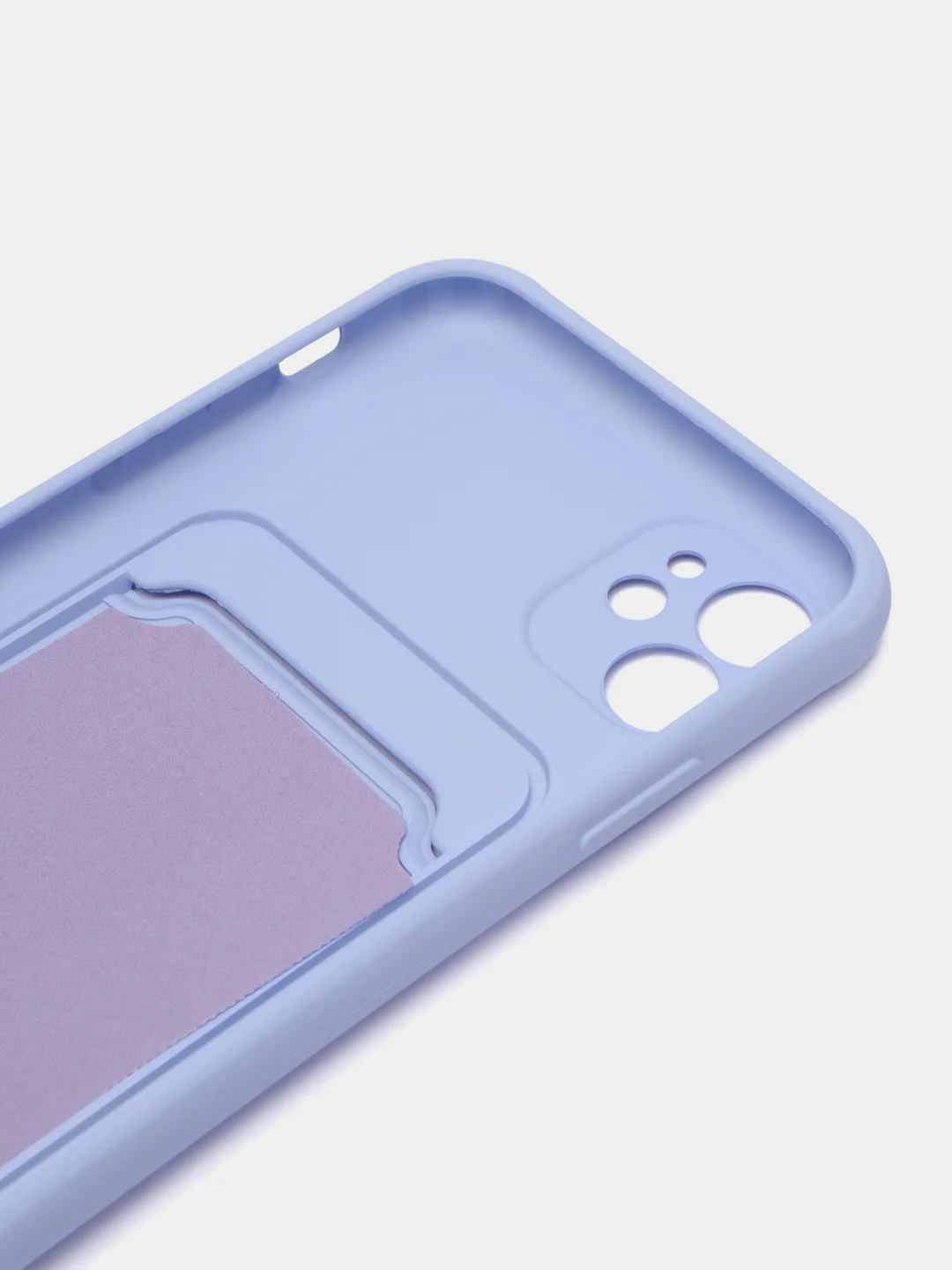 Лавандовый силиконовый чехол для Apple iPhone 11 (Айфон 11), чехол на айфон 11 с карманом