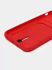 Вишнёвый силиконовый чехол для Apple  iPhone 11 (Айфон 11), чехол на айфон 11 с карманом