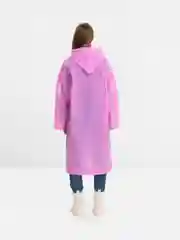 Розовый дождевик женский мужской с капюшоном