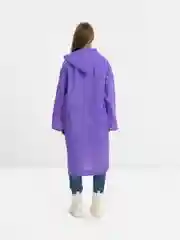 Фиолетовый дождевик женский мужской с капюшоном