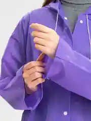Фиолетовый дождевик женский мужской с капюшоном
