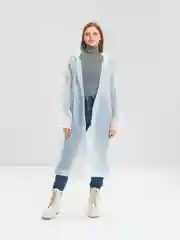 Белый дождевик женский мужской с капюшоном