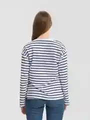 Белый женская тельняшка, кофта в полоску, лонгслив