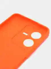 Оранжевый чехол для Vivo Y22 (Виво  у22), прозрачный, силиконовый