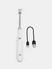 Белый зажигалка электронная, плазменная, с USB и Type-C зарядкой