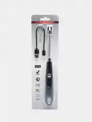 Черный зажигалка электронная, плазменная, с USB и Type-C зарядкой