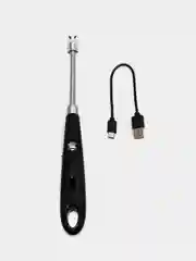Черный зажигалка электронная, плазменная, с USB и Type-C зарядкой