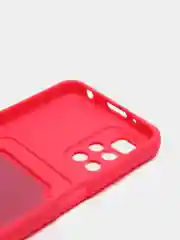 Фуксия силиконовый чехол для Xiaomi Redmi 10 ( Сяоми Редми 10 ) с карманом для карт