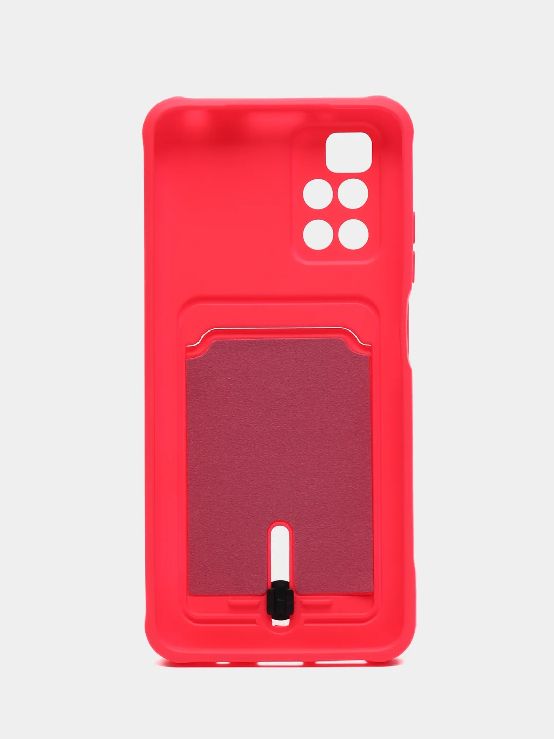 Фуксия силиконовый чехол для Xiaomi Redmi 10 ( Сяоми Редми 10 ) с карманом для карт