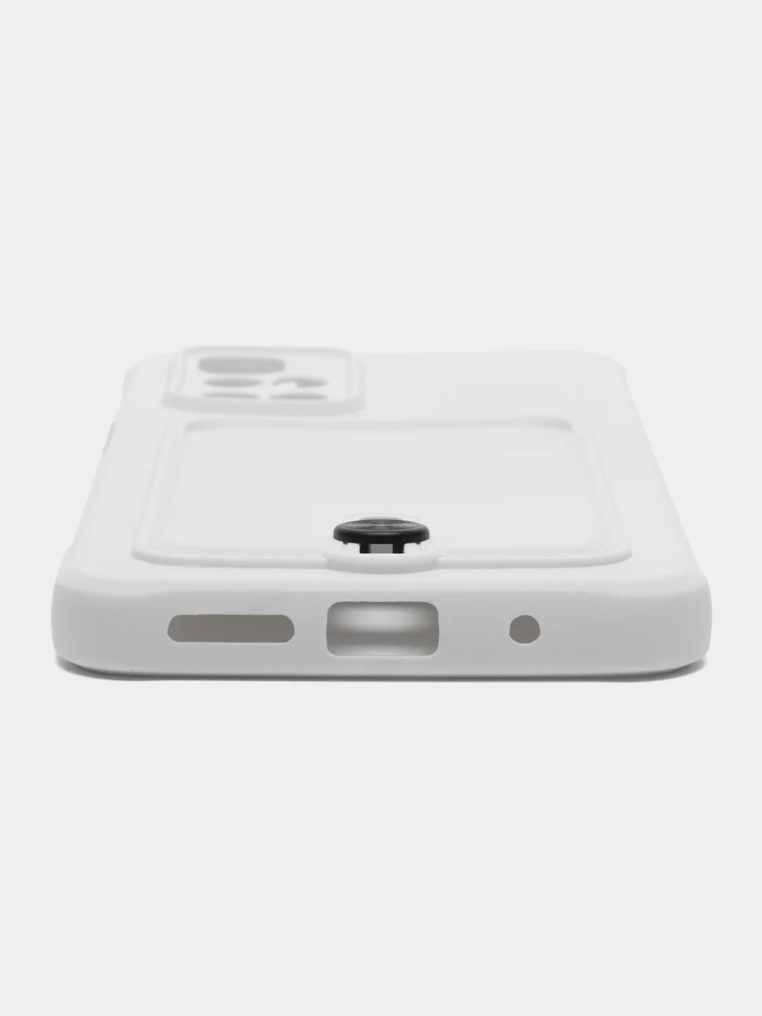 Белый силиконовый чехол для Xiaomi Redmi 10 ( Сяоми Редми 10 ) с карманом для карт