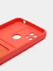 Коралловый чехол для Xiaomi Redmi 10C / Poco C40 / Редми 10С / Поко С40, с карманом для карт