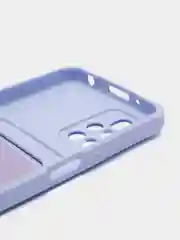 Лавандовый силиконовый чехол для Xiaomi Redmi 10 ( Сяоми Редми 10 ) с карманом для карт