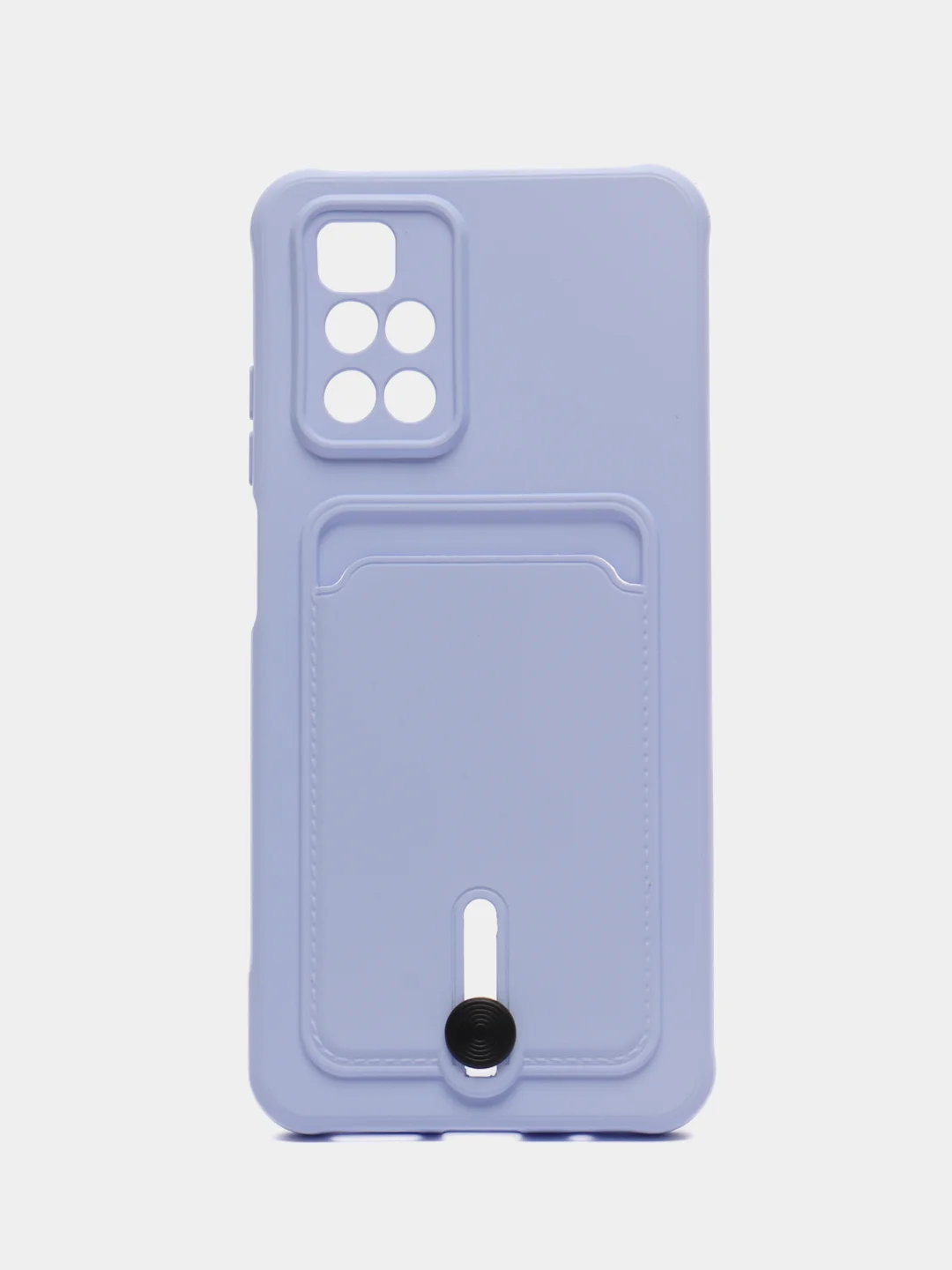 Лавандовый силиконовый чехол для Xiaomi Redmi 10 ( Сяоми Редми 10 ) с карманом для карт
