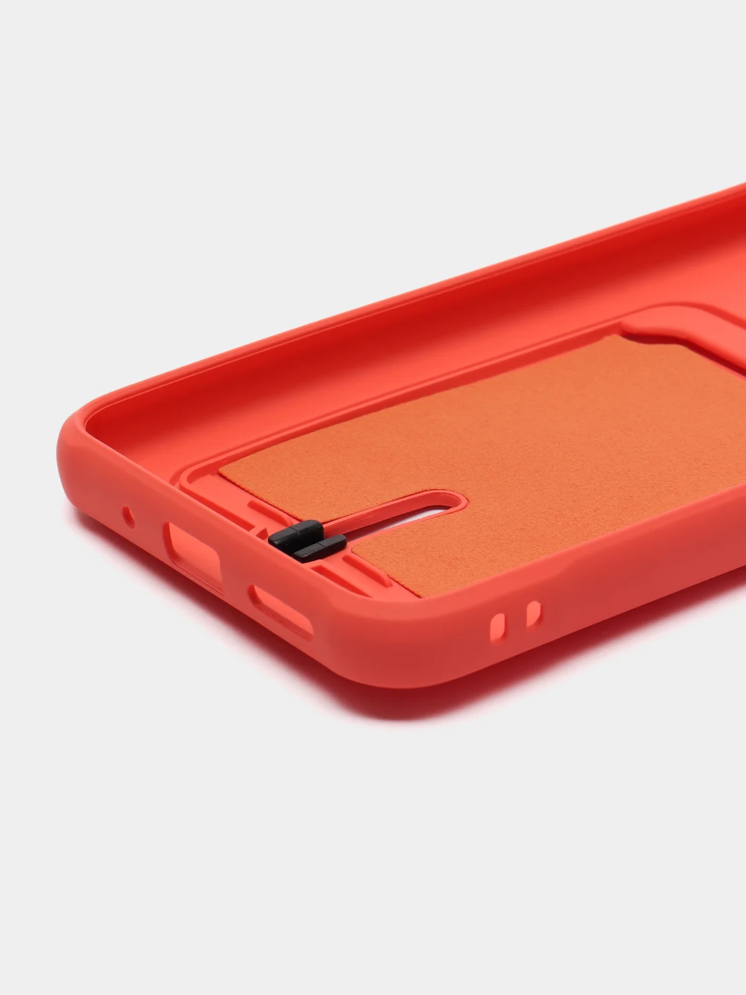 Коралловый силиконовый чехол для Xiaomi Redmi 9A (Редми 9А) с карманом для карты, защита камеры
