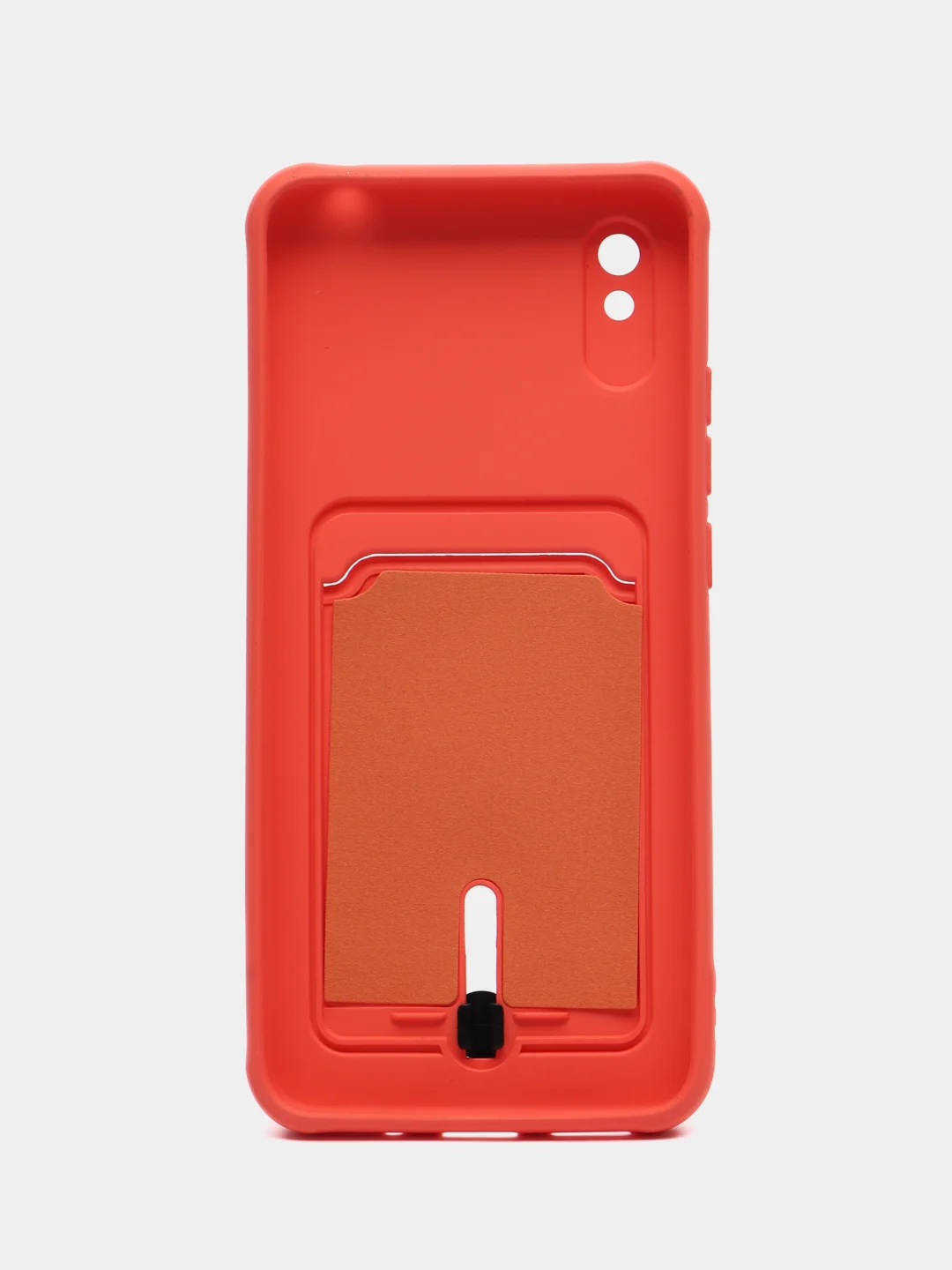 Коралловый силиконовый чехол для Xiaomi Redmi 9A (Редми 9А) с карманом для карты, защита камеры