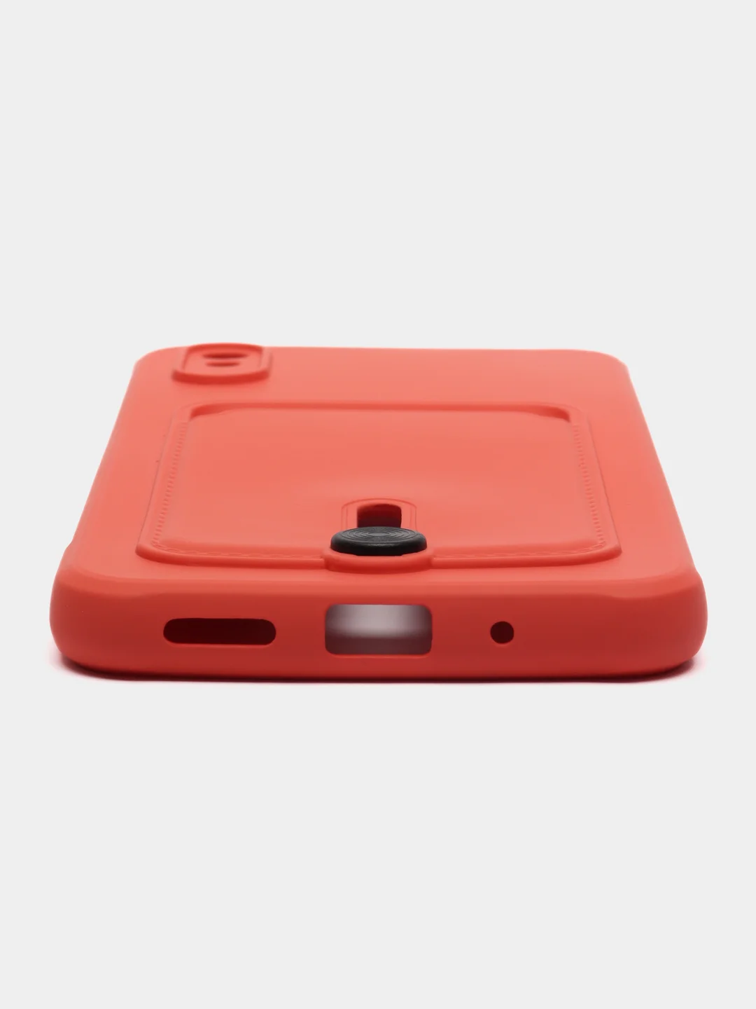 Коралловый силиконовый чехол для Xiaomi Redmi 9A (Редми 9А) с карманом для карты, защита камеры