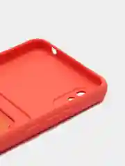 Коралловый силиконовый чехол для Xiaomi Redmi 9A (Редми 9А) с карманом для карты, защита камеры