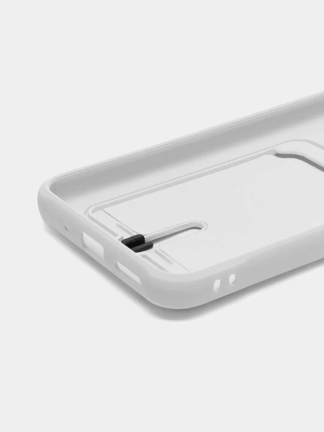 Белый силиконовый чехол для Xiaomi Redmi 9A (Редми 9А) с карманом для карты, защита камеры