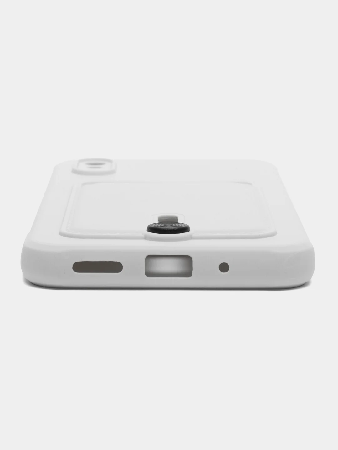 Белый силиконовый чехол для Xiaomi Redmi 9A (Редми 9А) с карманом для карты, защита камеры