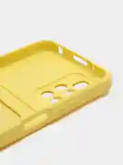 Вишнёвый силиконовый чехол для Xiaomi Redmi 10 ( Сяоми Редми 10 ) с карманом для карт