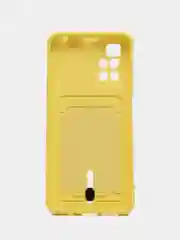 Вишнёвый силиконовый чехол для Xiaomi Redmi 10 ( Сяоми Редми 10 ) с карманом для карт