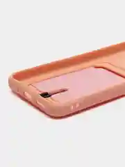 Пудровый силиконовый чехол для Xiaomi Redmi 9A (Редми 9А) с карманом для карты, защита камеры