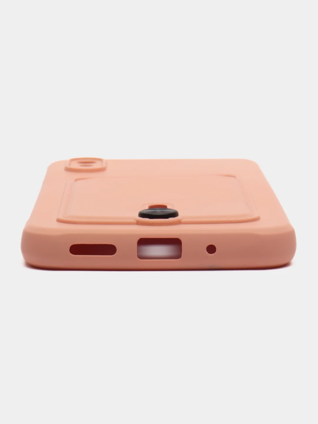 Пудровый силиконовый чехол для Xiaomi Redmi 9A (Редми 9А) с карманом для карты, защита камеры