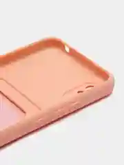 Пудровый силиконовый чехол для Xiaomi Redmi 9A (Редми 9А) с карманом для карты, защита камеры
