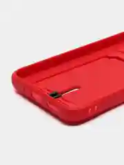 Вишнёвый силиконовый чехол для Xiaomi Redmi 9A (Редми 9А) с карманом для карты, защита камеры
