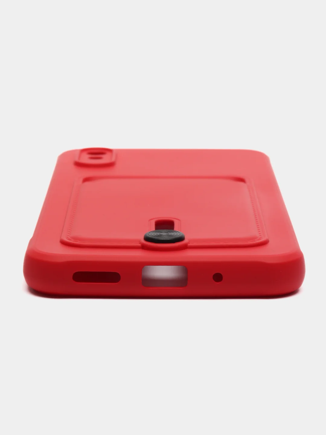 Вишнёвый силиконовый чехол для Xiaomi Redmi 9A (Редми 9А) с карманом для карты, защита камеры