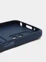 Темно-синий силиконовый чехол для Xiaomi Redmi 10 ( Сяоми Редми 10 ) с карманом для карт