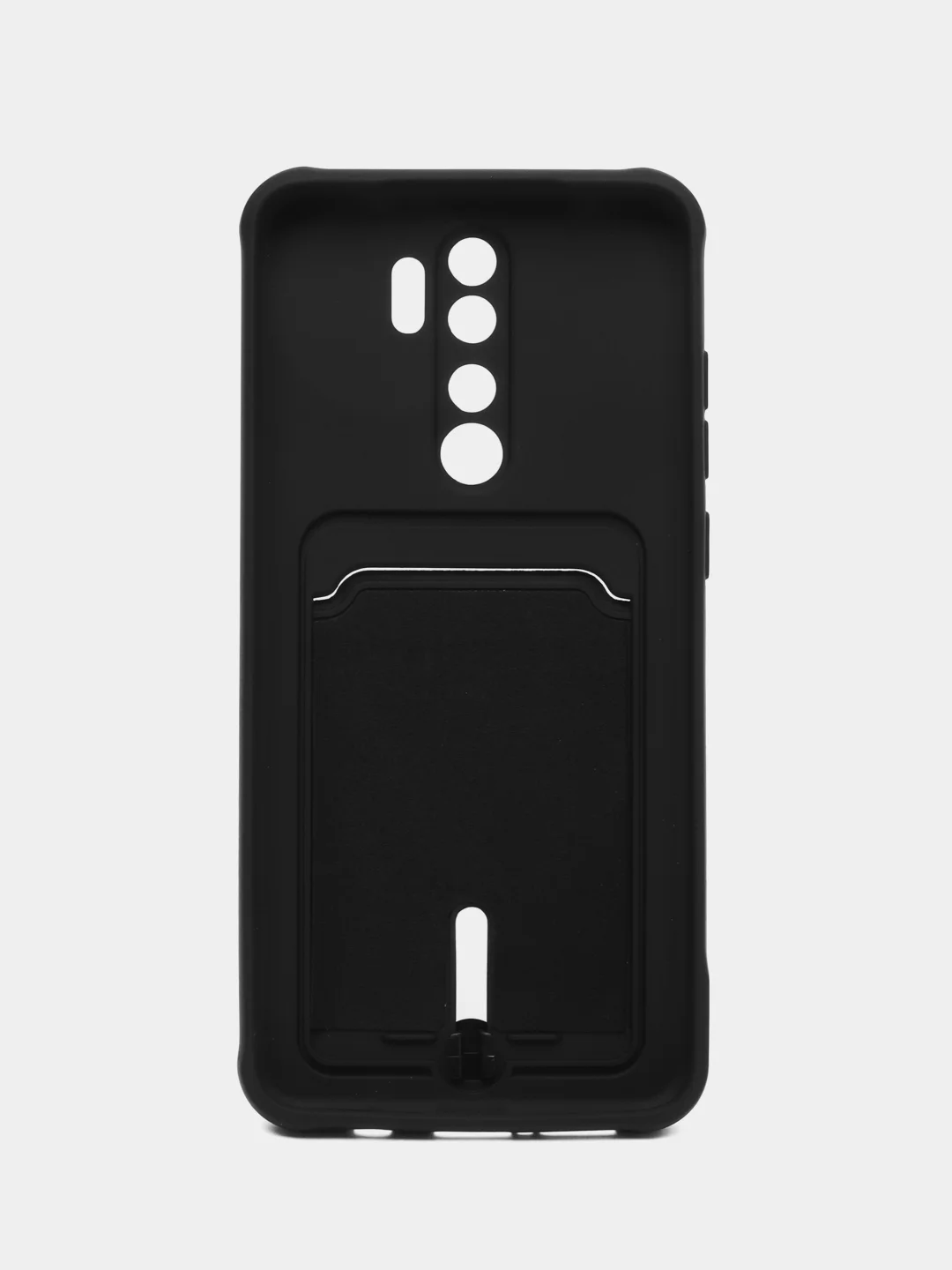 Черный чехол для Xiaomi Redmi Note 8 Pro (Редми Нот 8 Про) силиконовый , с карманом