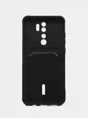 Черный чехол для Xiaomi Redmi Note 8 Pro (Редми Нот 8 Про) силиконовый , с карманом