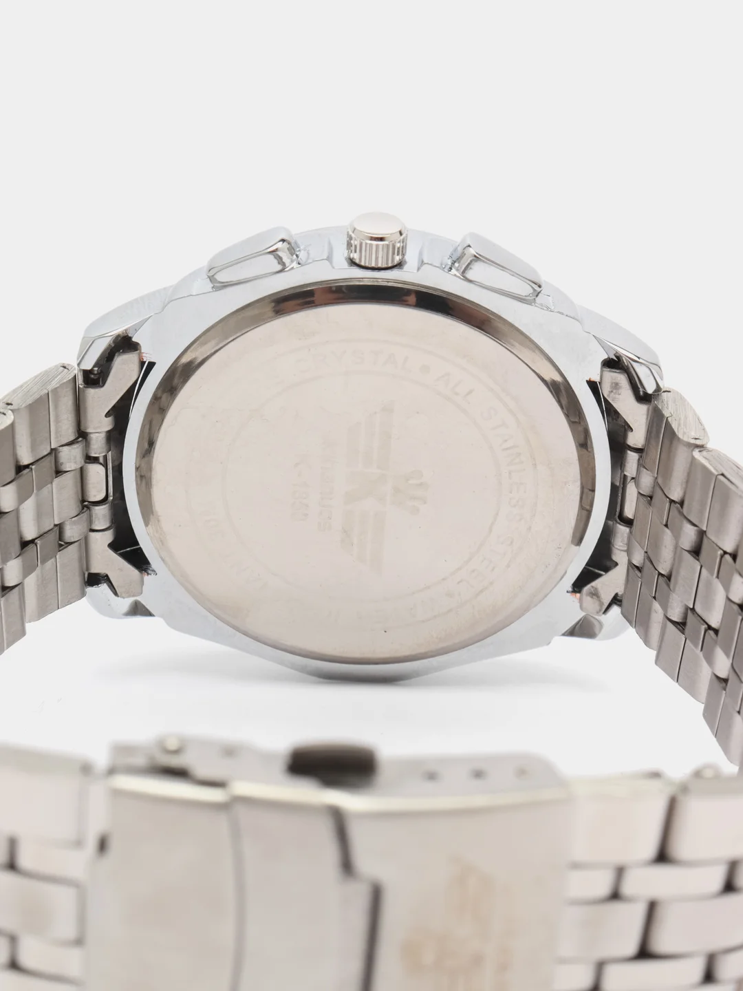 Серебряный мужские наручные часы KINGNUOS K-1850 с календарем, в подарочной упаковке