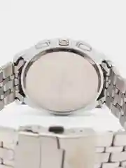 Серебряный мужские наручные часы KINGNUOS K-1850 с календарем, в подарочной упаковке