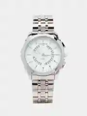 Серебряный мужские наручные часы KINGNUOS K-1850 с календарем, в подарочной упаковке