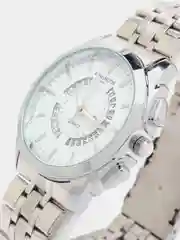 Серебряный мужские наручные часы KINGNUOS K-1850 с календарем, в подарочной упаковке