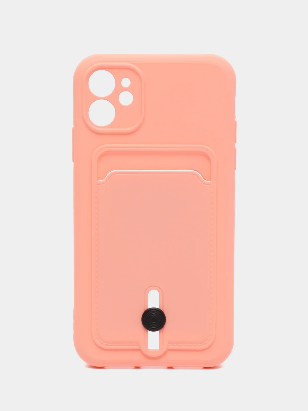 Пастельно-коралловый силиконовый чехол для Apple iPhone 11 (Айфон 11), чехол на айфон 11 с карманом