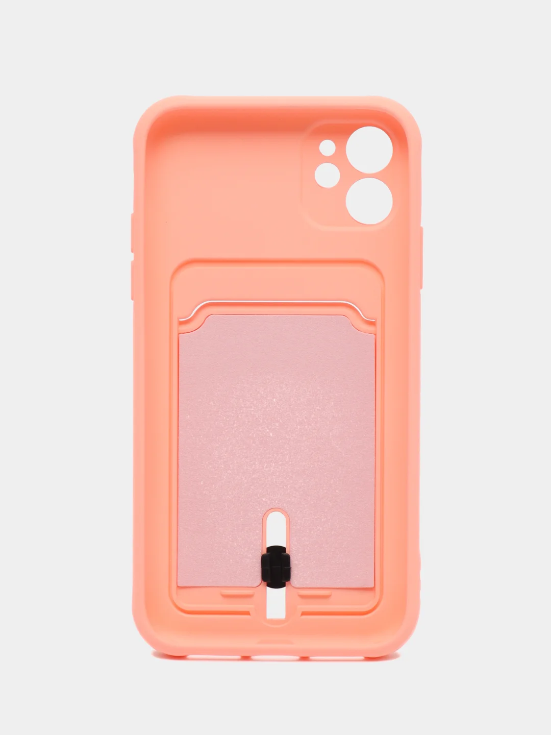 Пастельно-коралловый силиконовый чехол для Apple iPhone 11 (Айфон 11), чехол на айфон 11 с карманом