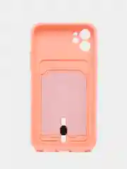 Пастельно-коралловый силиконовый чехол для Apple  iPhone 11 (Айфон 11), чехол на айфон 11 с карманом