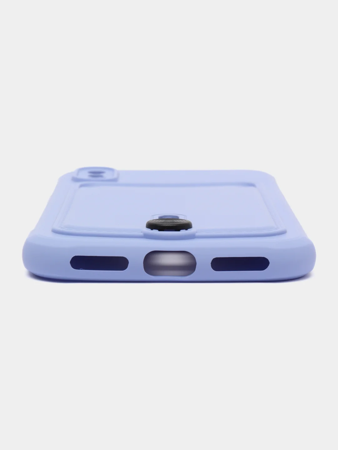 Аметистовый силиконовый чехол для iPhone X, XS (Айфон Х, ХС) с карманом для карт, чехол на айфон