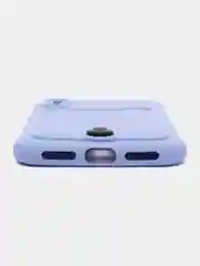 Аметистовый силиконовый чехол для iPhone X, XS (Айфон Х, ХС) с карманом для карт, чехол на айфон