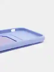 Аметистовый силиконовый чехол для iPhone X, XS (Айфон Х, ХС) с карманом для карт, чехол на айфон